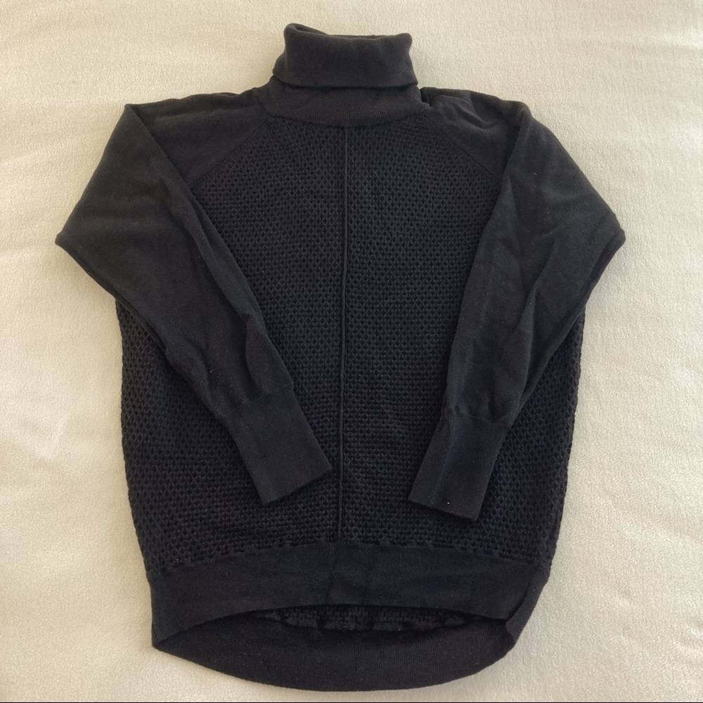 Gap Chunky Knit Black Oversized Turtleneck Sweater